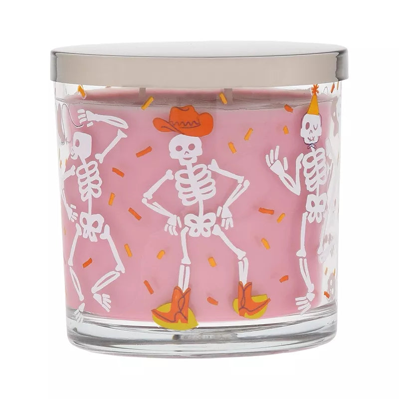 Celebrate Together™ Halloween Enchanted Pumpkin Cowboy Skeleton Candle Jar