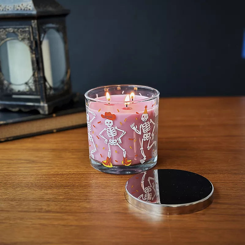 Celebrate Together™ Halloween Enchanted Pumpkin Cowboy Skeleton Candle Jar