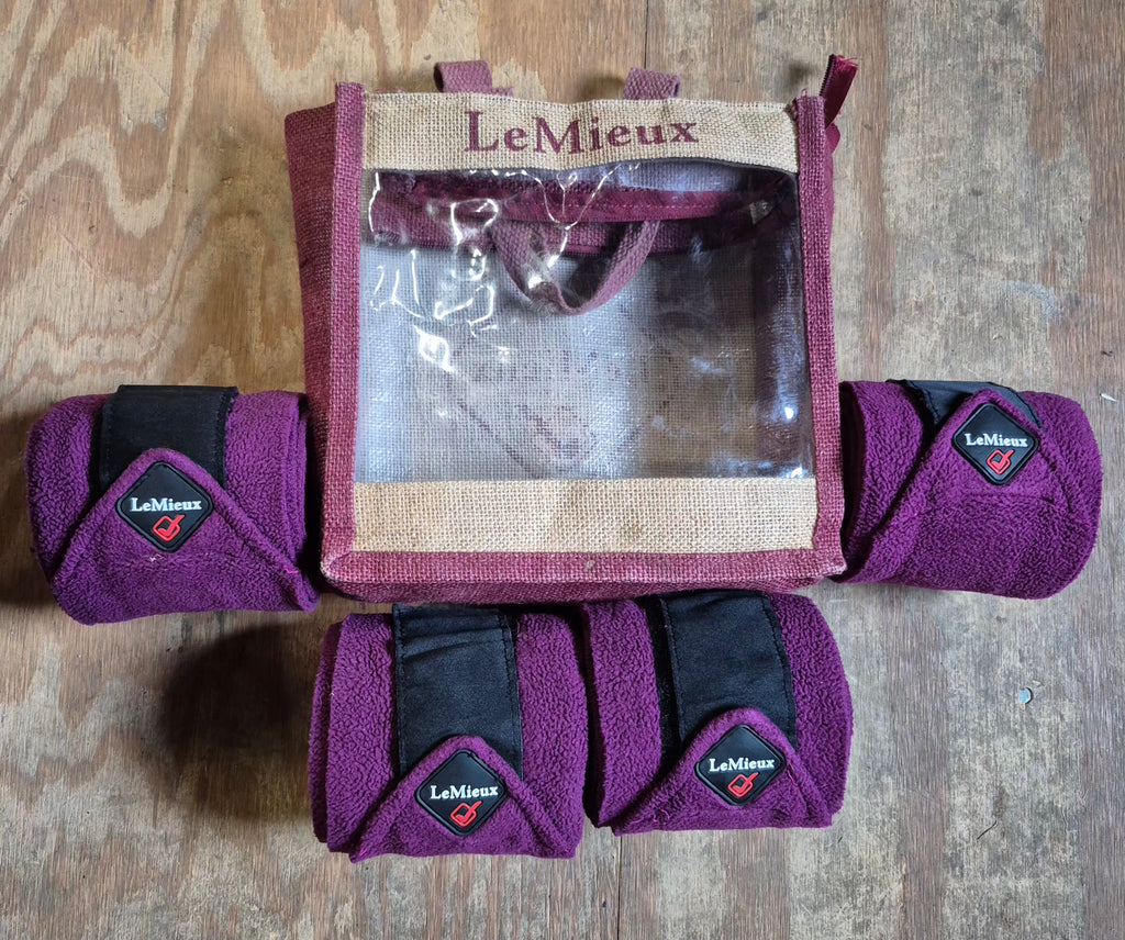 LeMieux ProSport Suede Dressage Square Pad with matching Polo Wraps (Used)