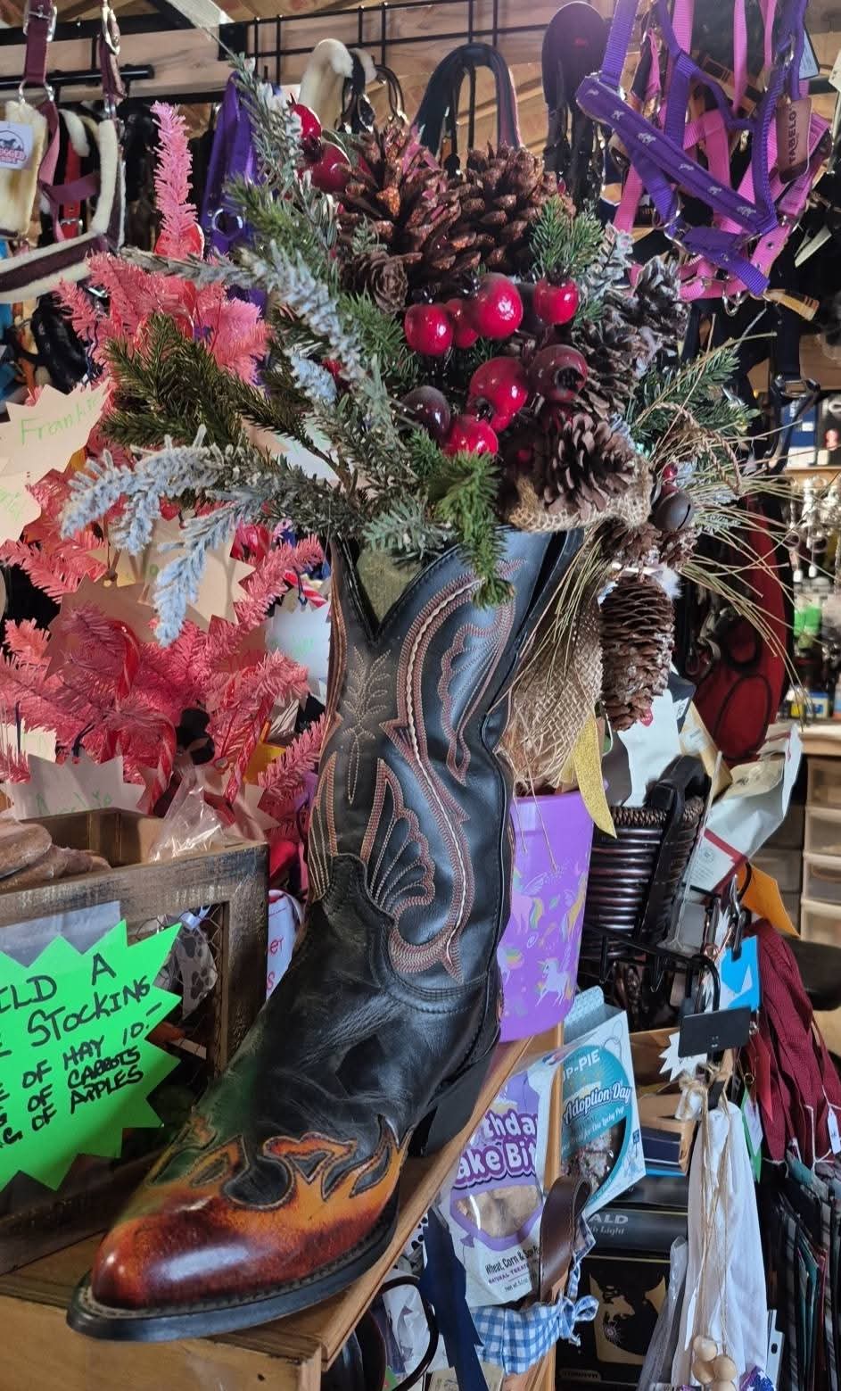 Western Boot Centerpiece