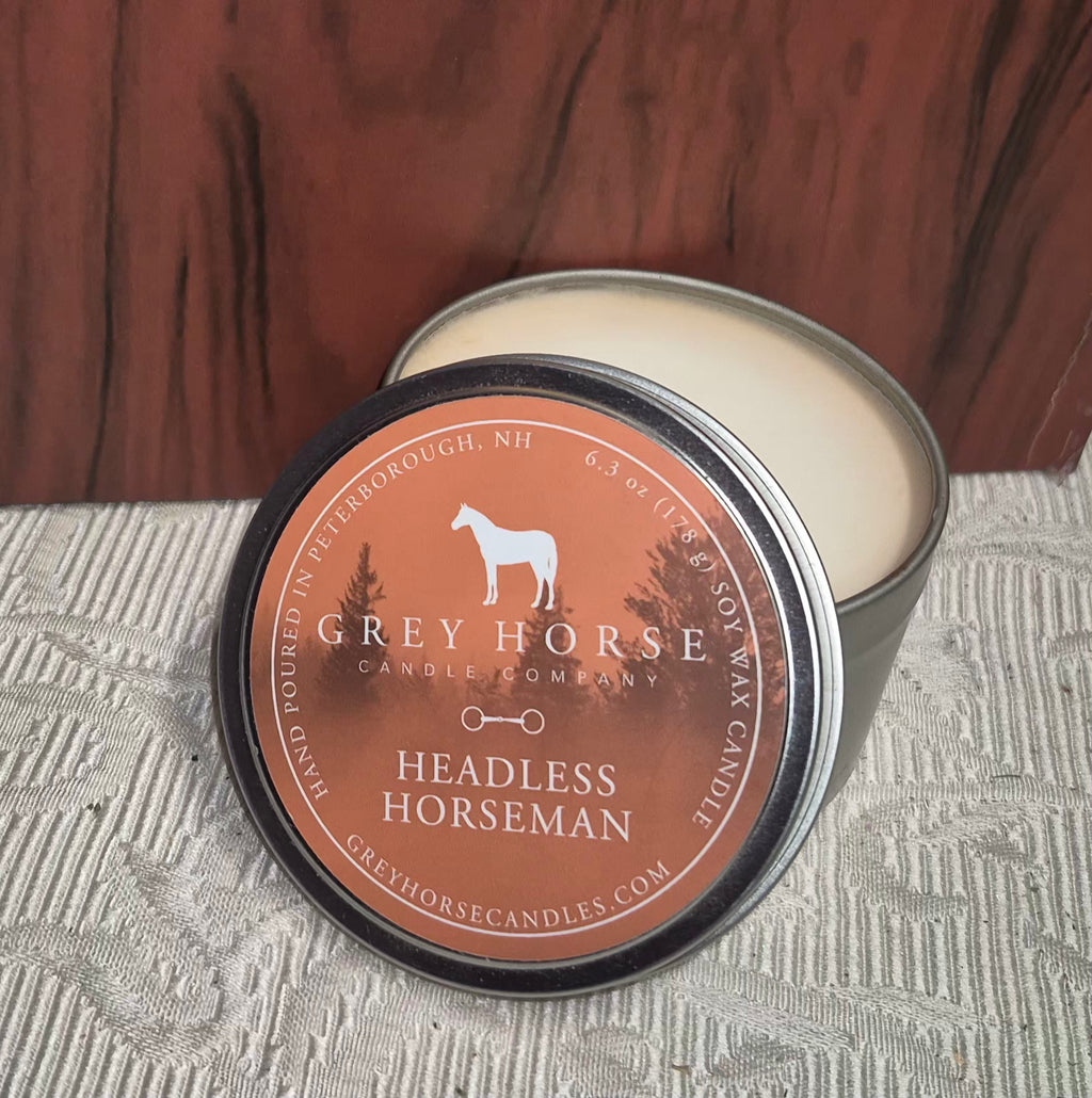 Grey Horse 6.3 oz Soy Wax Candle Tin