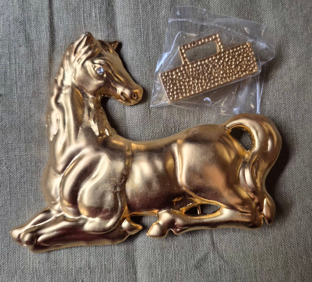 Laying Horse Belt Buckle