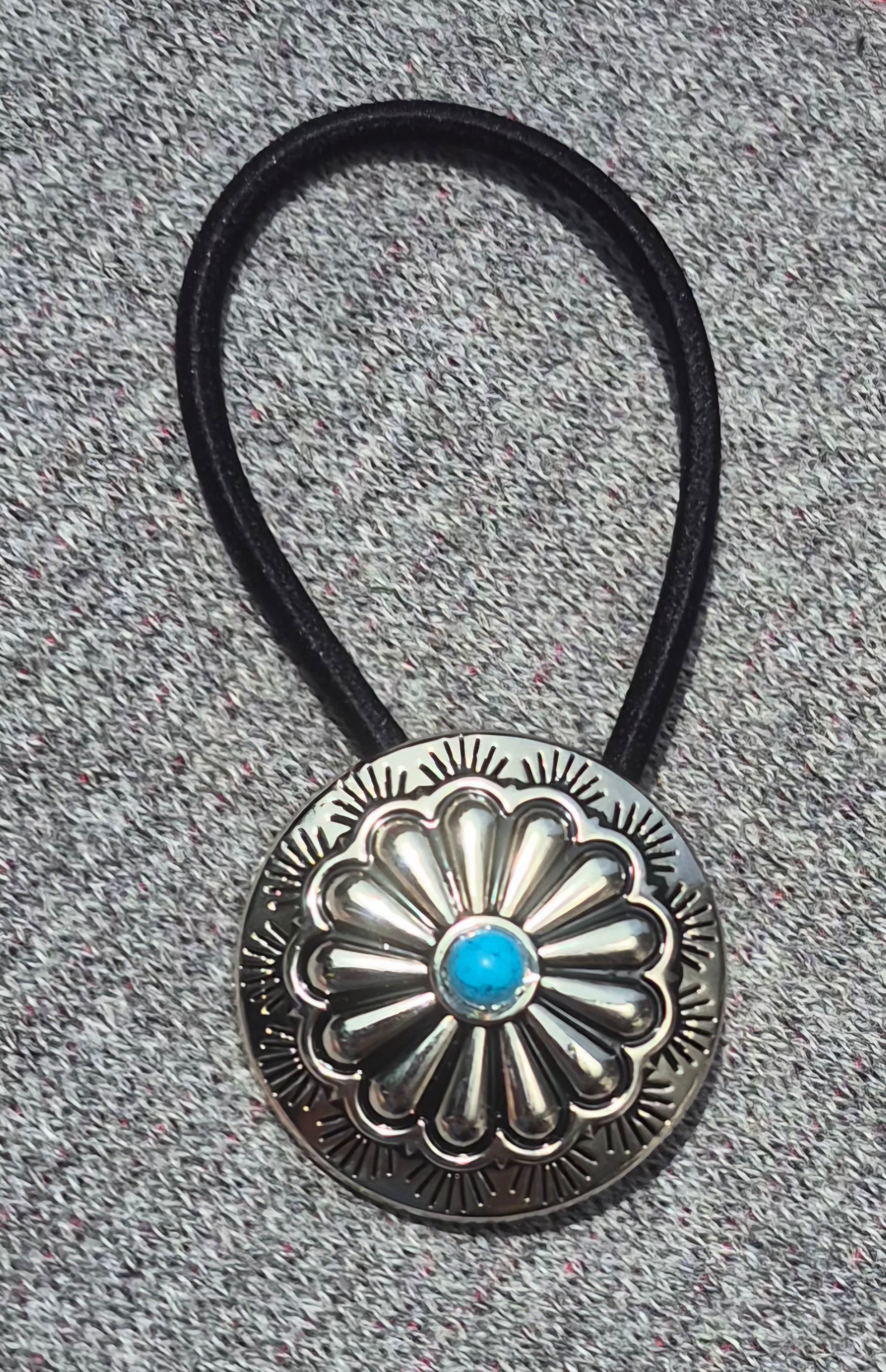 Western Turquoise Metal Hair ties