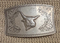 Vintage Western Style Trophy Bull Belt Buckle