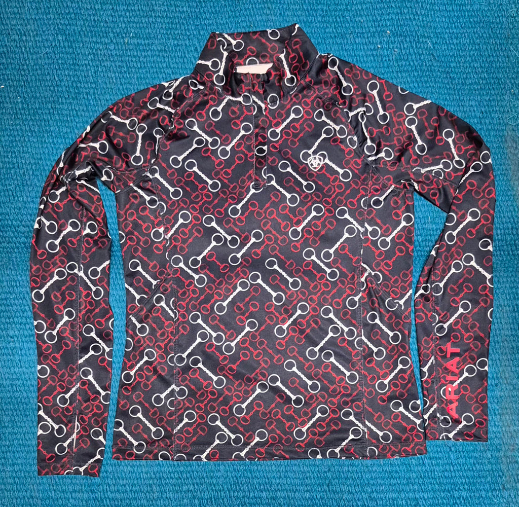 Ariat 'Lowell 2.0' 1/4 Zip Shirt in Team Print (Children's)