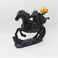 Matte Black Headless Horseman Statue