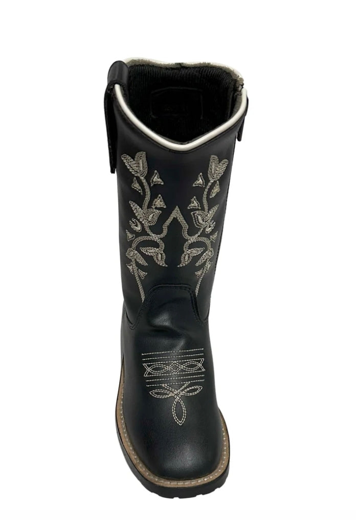 TuffRider Black Floral Western Boot (Children's)