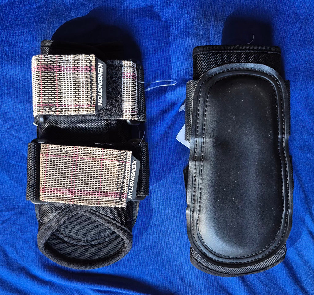 Kensington Splint Boots with Black/Plaid Straps