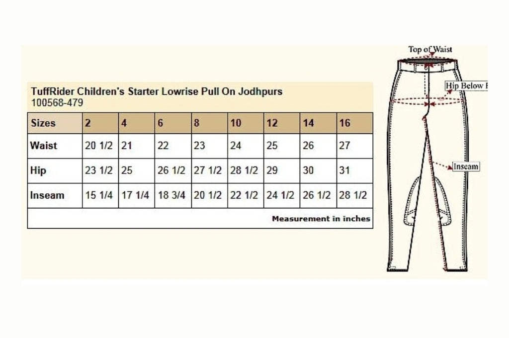 TuffRider Children's Starter Lowrise Pull-On Jods