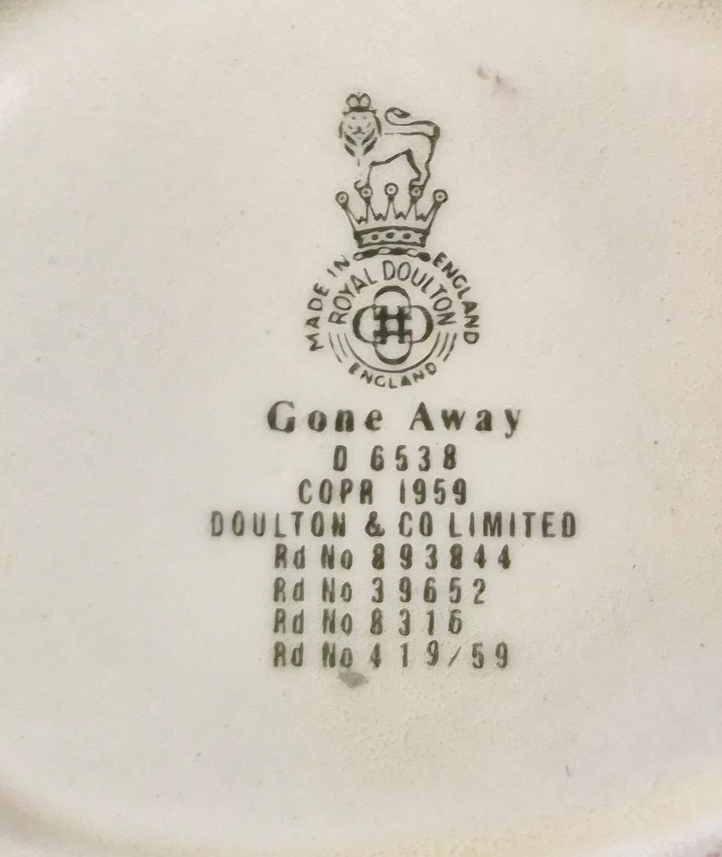 Vintage Royal Doulton "Gone Away" Toby Jug
