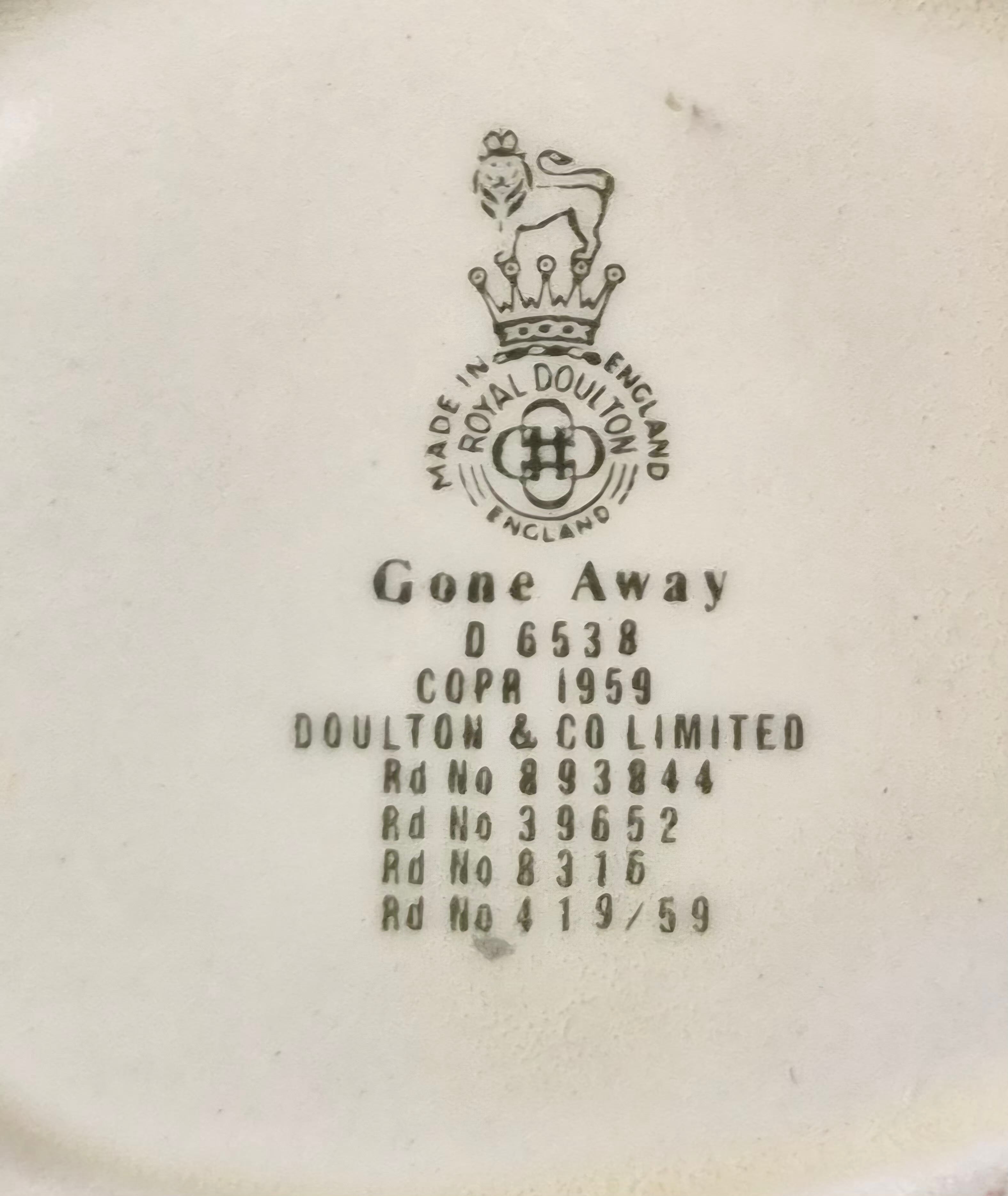 Vintage Royal Doulton "Gone Away" Toby Jug