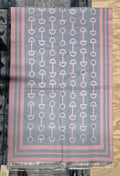 Equestrian Snaffle Bit Horse Design Wool Blend Scarf Wrap