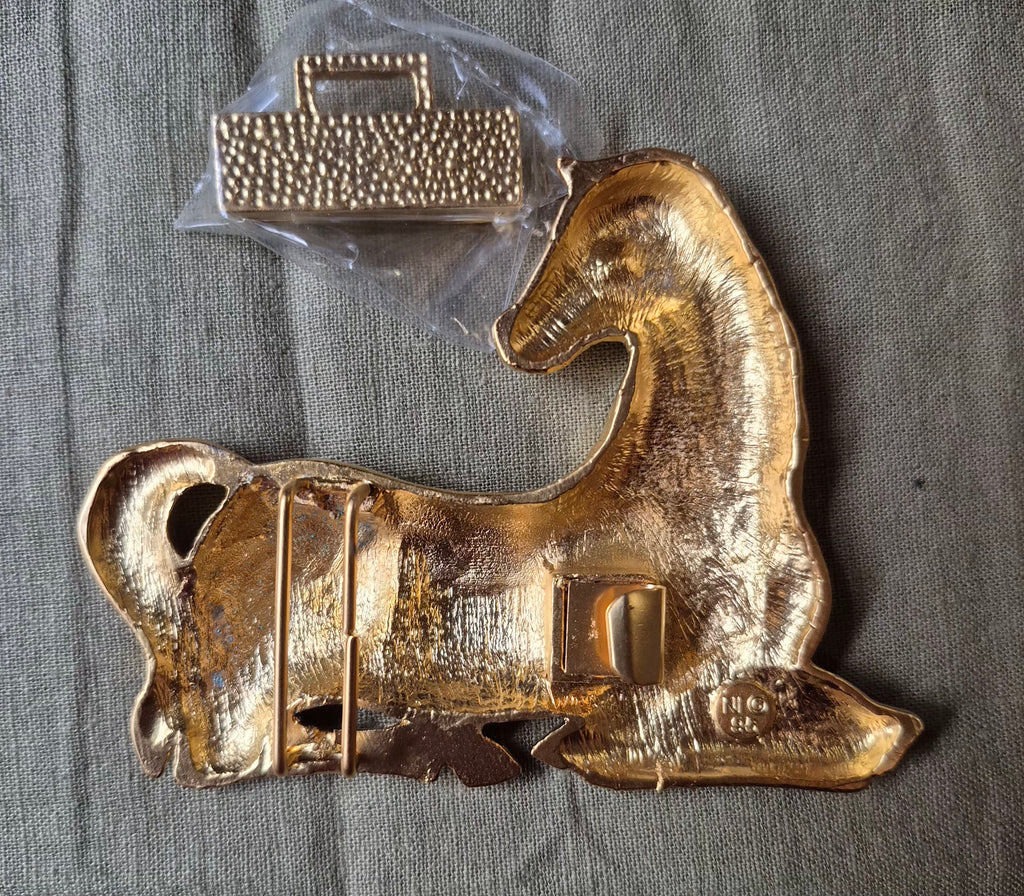 Laying Horse Belt Buckle
