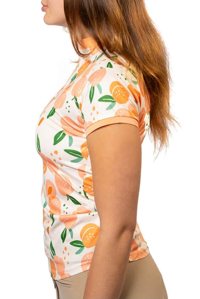 Spiced Equestrian Siren Dry-Fit Polo in Peachy (Women's)