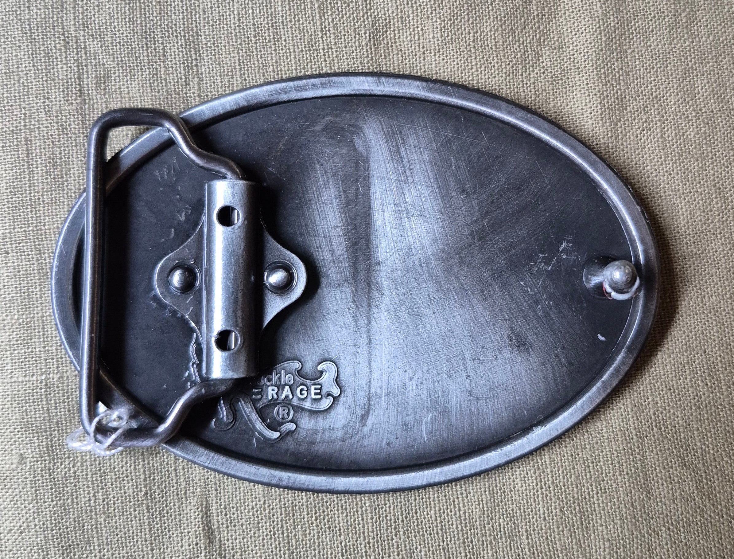 "Cowgirl Up" Oval Belt Buckle