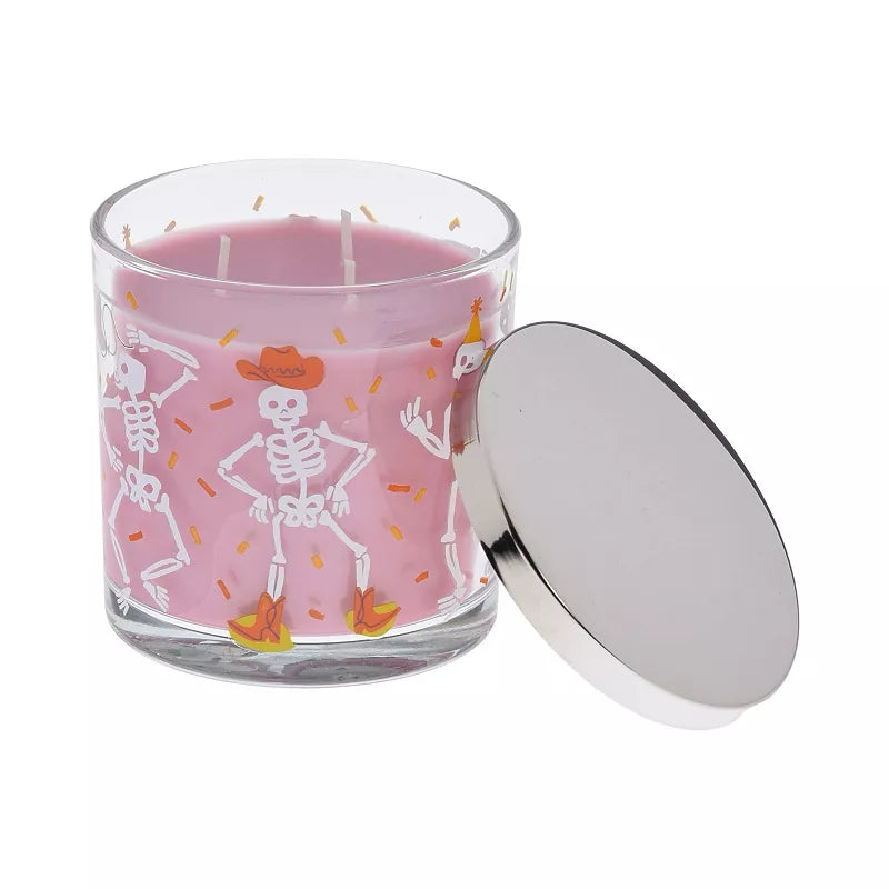 Celebrate Together™ Halloween Enchanted Pumpkin Cowboy Skeleton Candle Jar