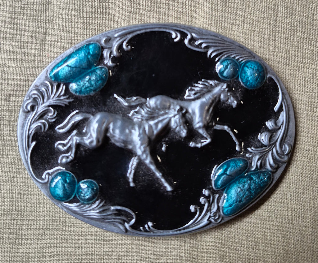 Running Horses Belt Buckle