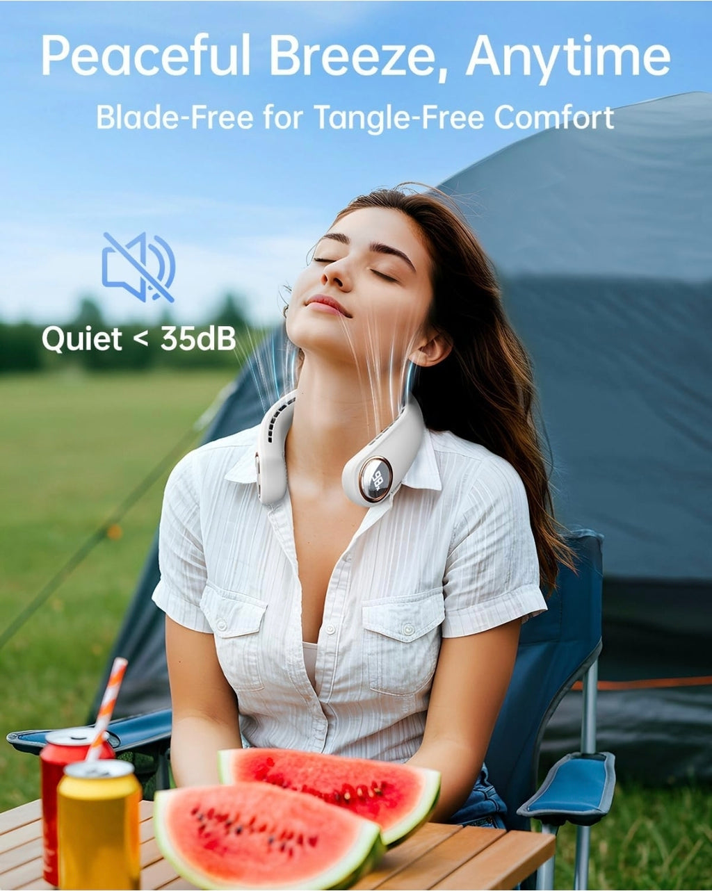 Neck Fan - Bladeless Portable Neck Fans (Model:  S12D)