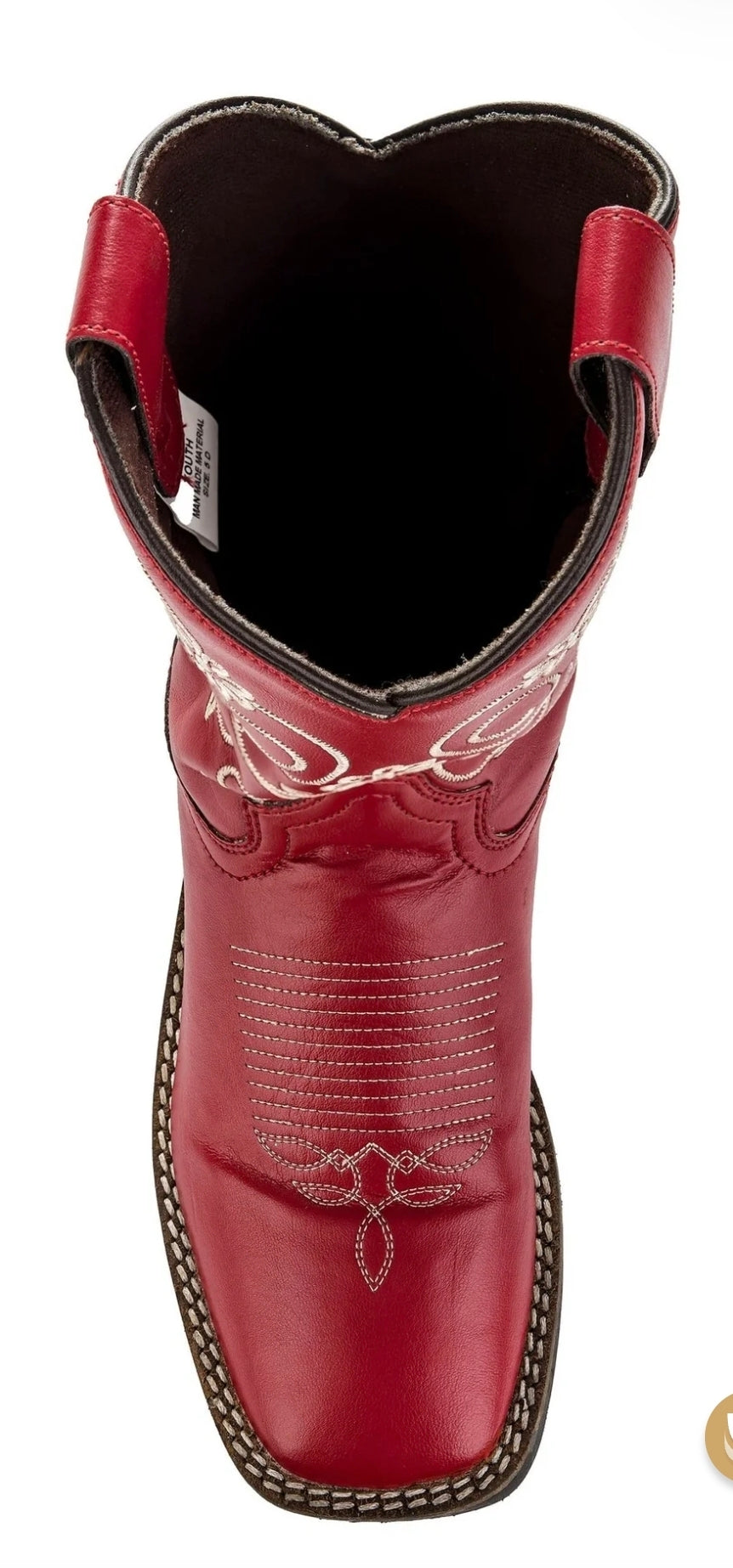 TuffRider Fire Red Floral Western Boot (Children's)