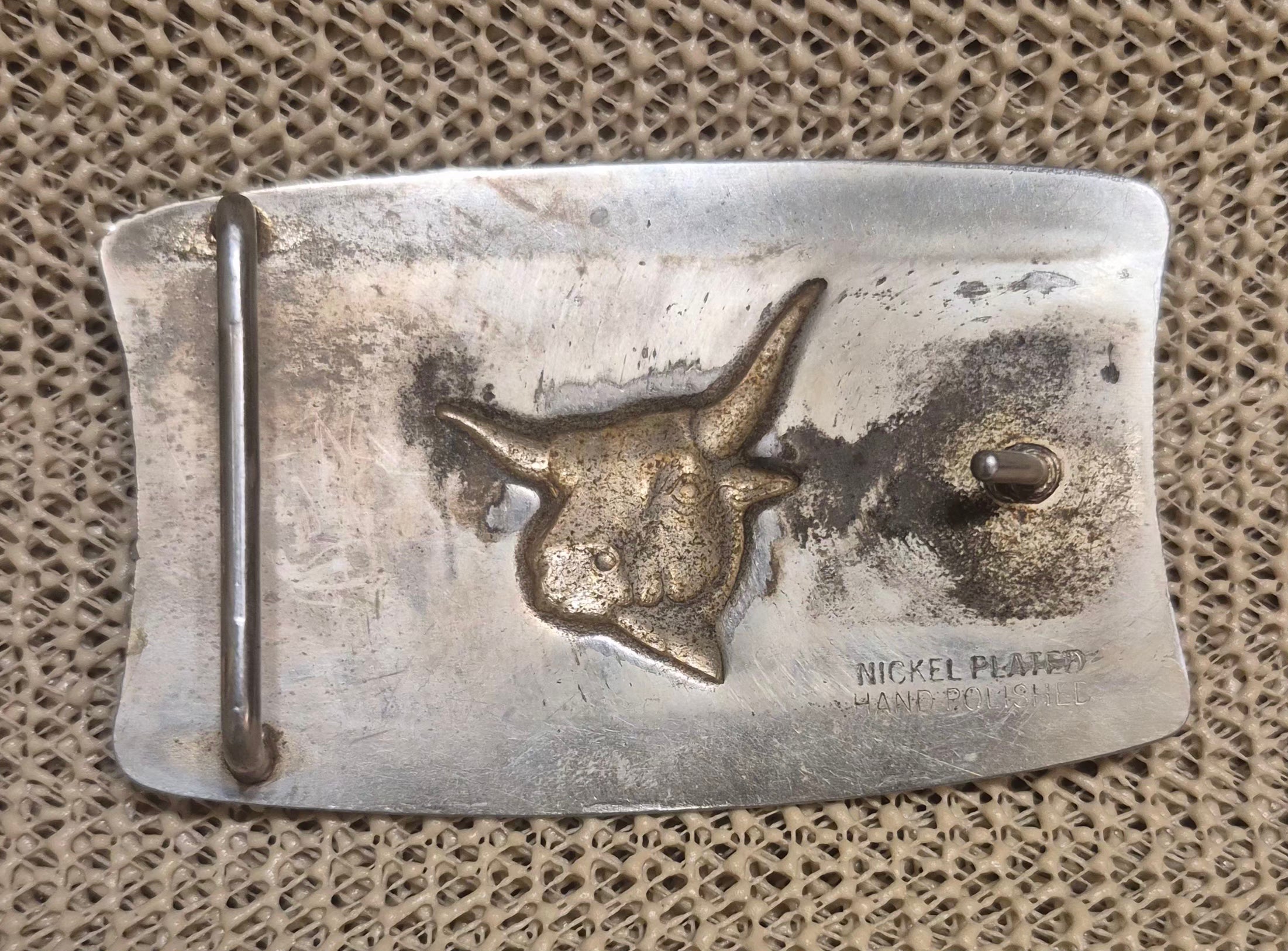Vintage Western Style Trophy Bull Belt Buckle