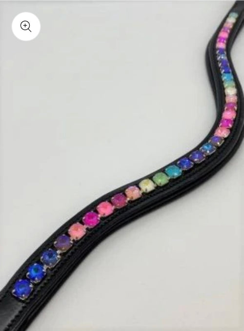 Black Oak 'Rainbow Sprinkles' Curved Browband 15"