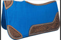 Tough-1 Barrel Saddle Pad With Basketweave and Floral Tooling 30 x 30
