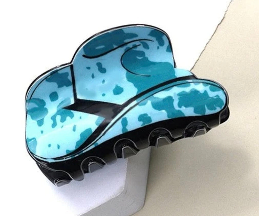 Cowgirl Hat Hair Claw Clip