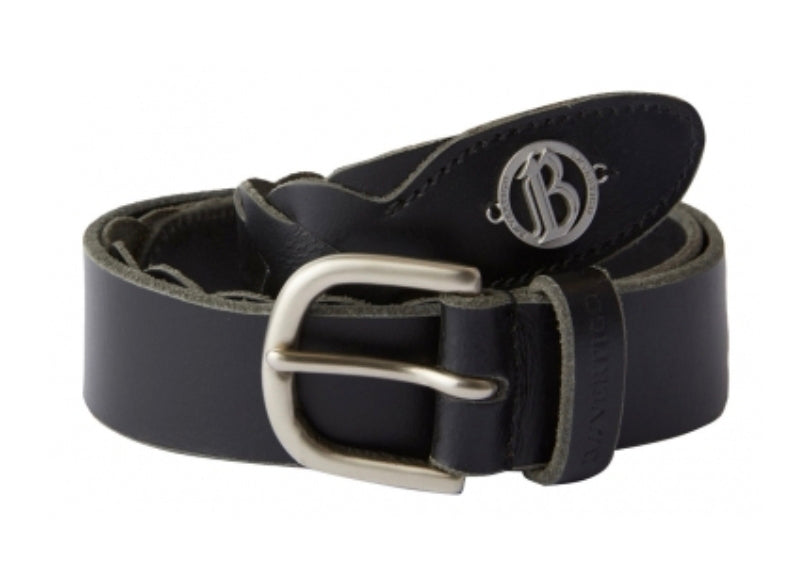 B Vertigo Leather Braided Belt, 30"
