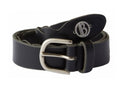 B Vertigo Leather Braided Belt, 30"