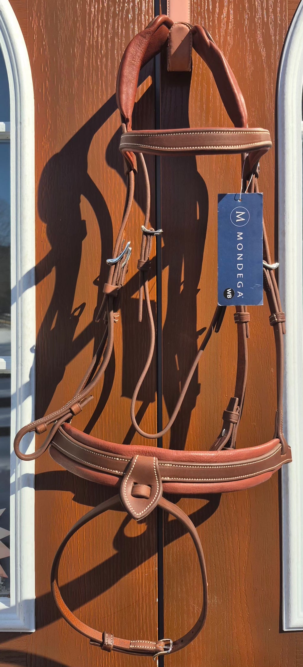 Mondega Romano Pressure Relief Anatomical Bridle Less Reins