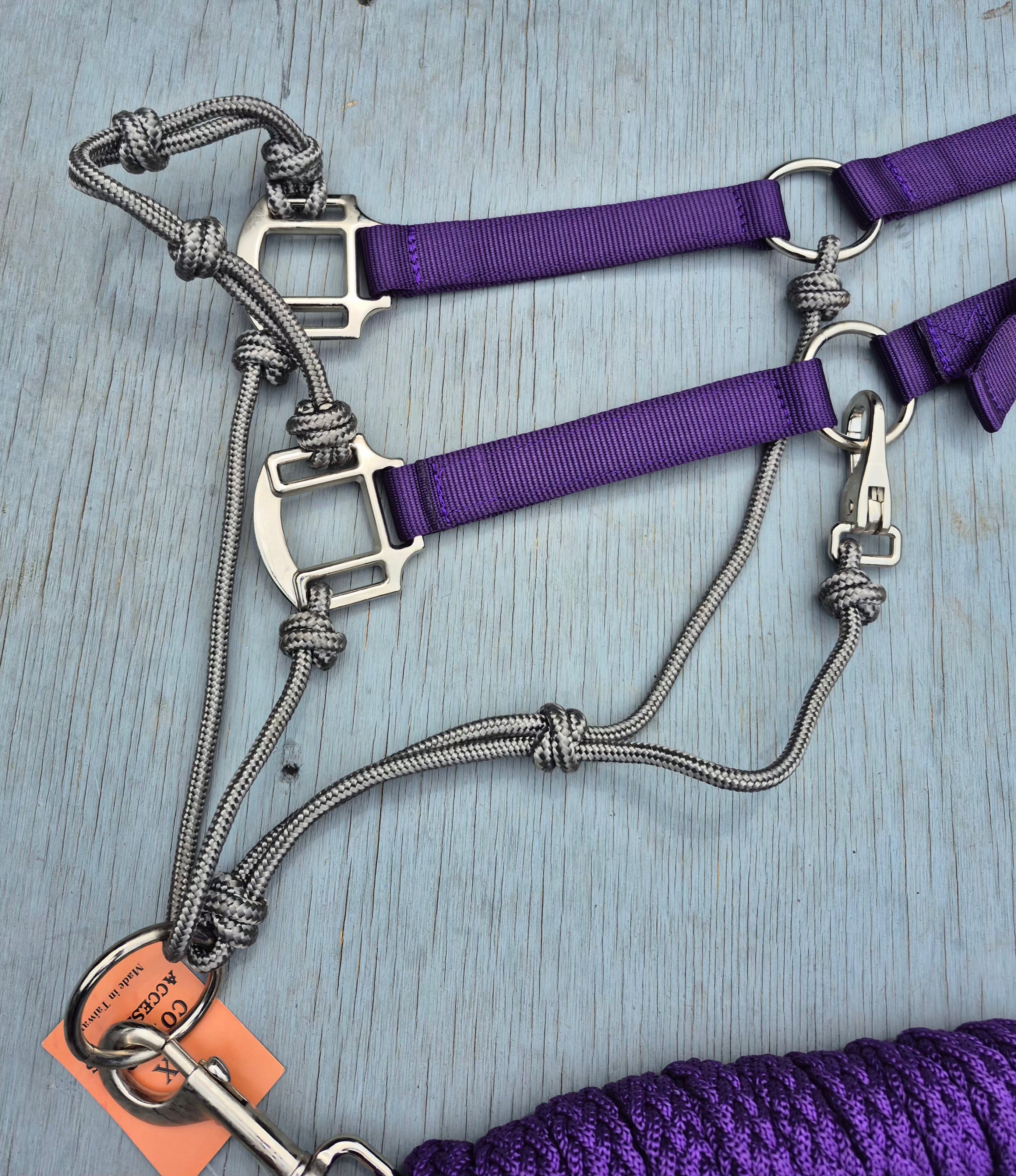 2X Cowboy Supplies Nylon Hybrid Halter with Leadrope