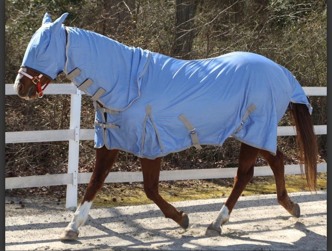 Rugged Ride Combo Neck Fly Sheet With Leg Straps and Color Matched Mask