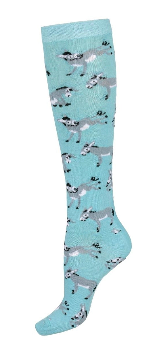 AWST Int'l Playful Donkeys Knee Socks
