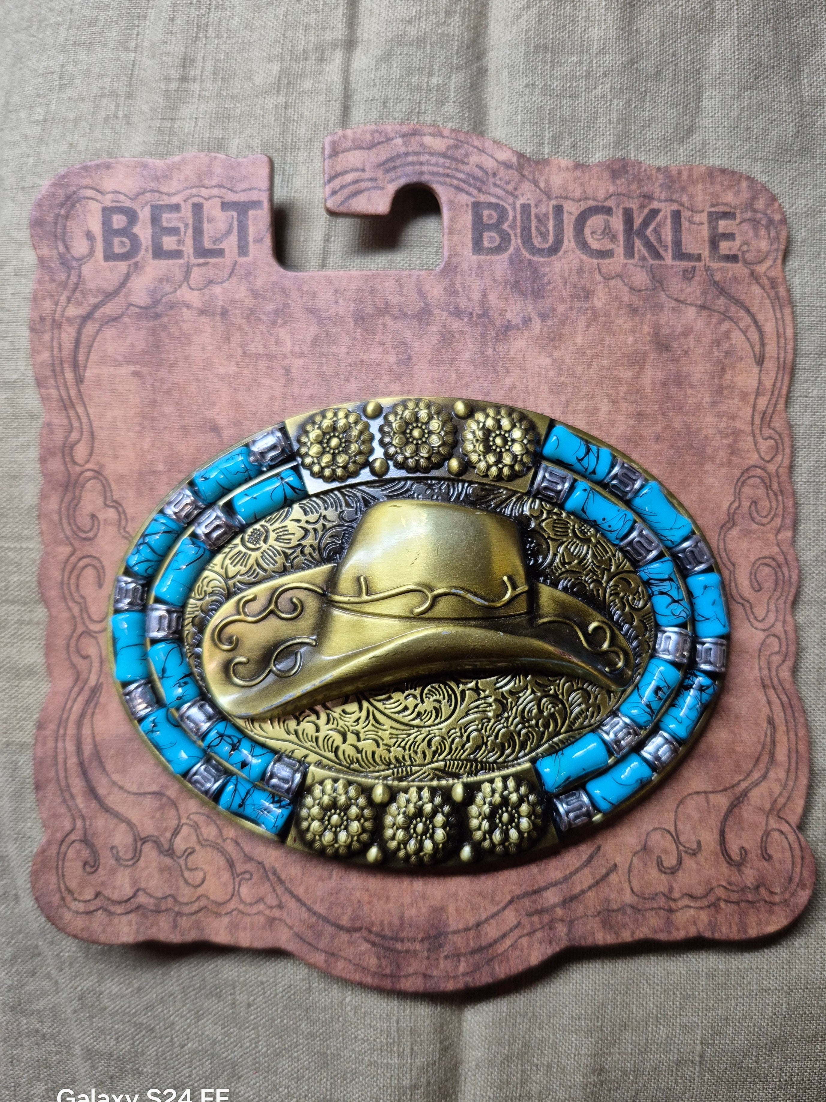 Western Hat Belt Buckle