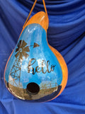 Handpainted Amish Birdhouse Gourds