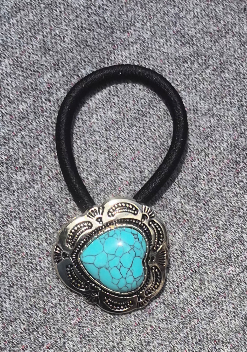 Western Turquoise Metal Hair ties