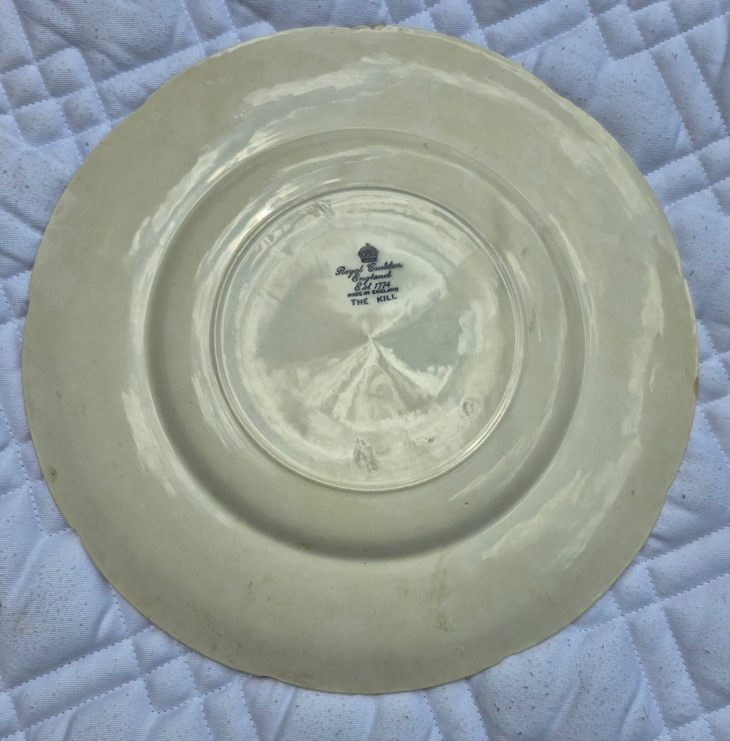 Vintage Fox Hunt Hunting Royal Cauldon Ceramic Plate “The Kill”