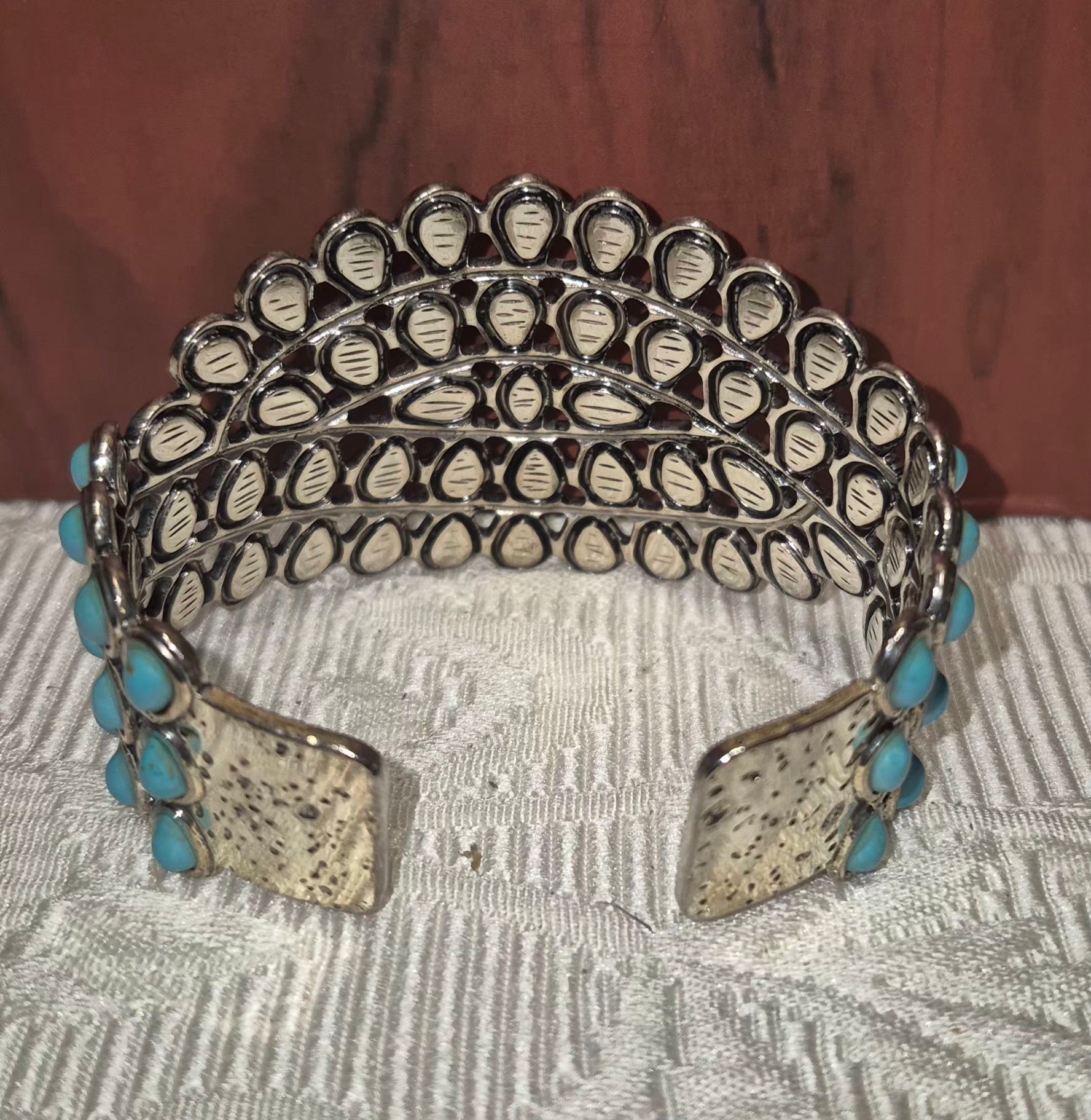 Turquoise Howlite Iron Cuff Brangle