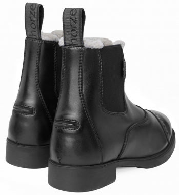 Horze Wexford Synthetic Leather Winter Fleece Lined Zip Front Paddock Boots