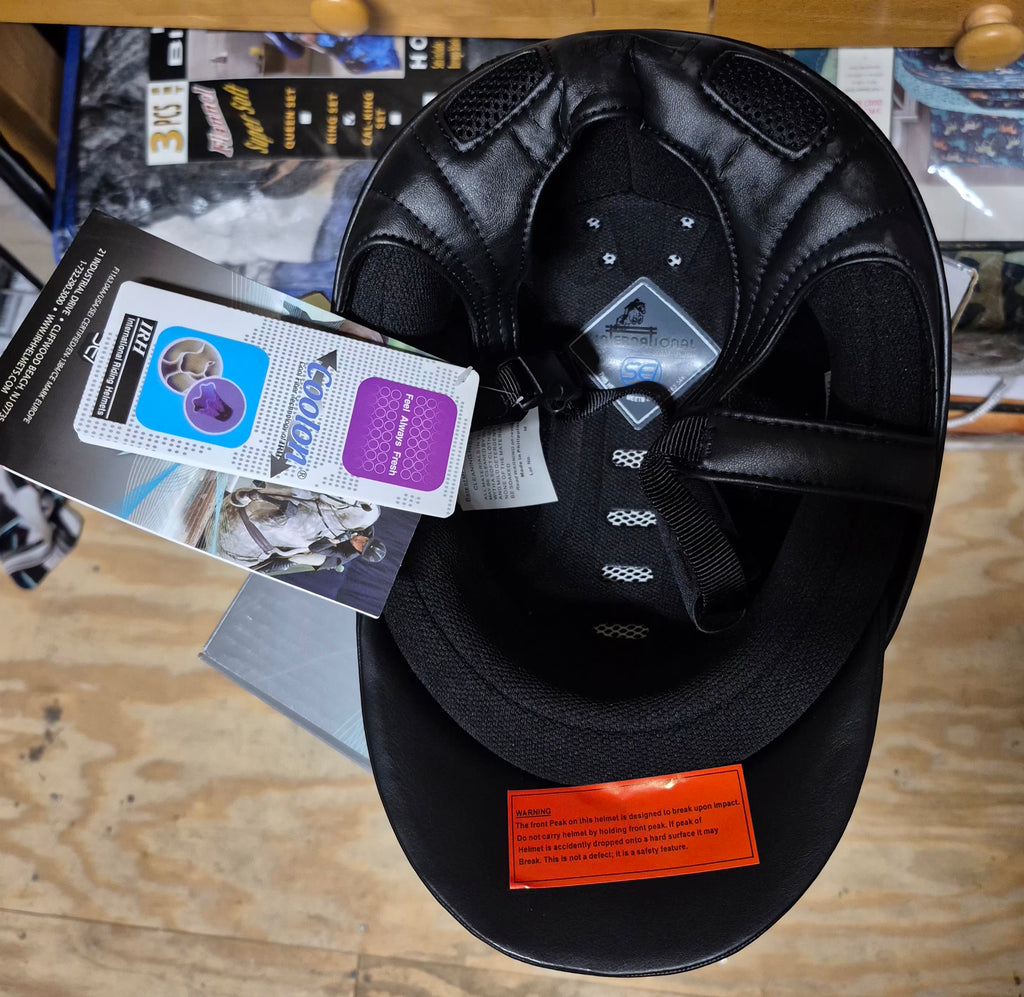 IRH Black Leather Helmet (350066)