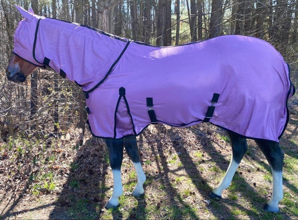 Rugged Ride Combo Neck Fly Sheet With Leg Straps and Matching Mask - Belly Wrap