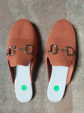 Horse Bit Slip On Flat, Size 42