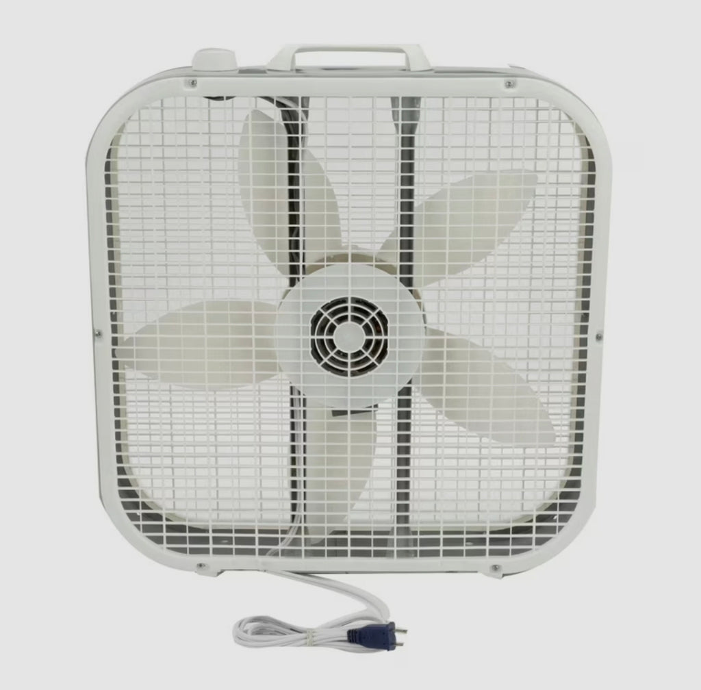 Lasko 20" Classic Box Fan w/Weather-Resistant Motor, Portable Cooling Floor or Window Fan, 3 Speeds (B20200)
