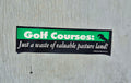 Horse Bumper Sticker "Golf Course"