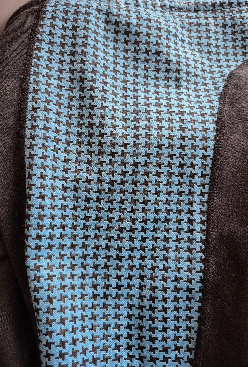 Kerrits Knee Patch Performance Tights in Blue Houndstooth (Children's)