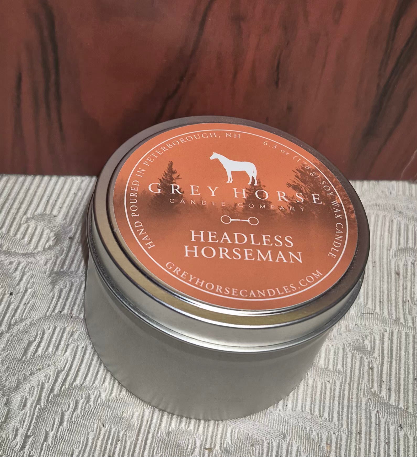 Grey Horse 6.3 oz Soy Wax Candle Tin