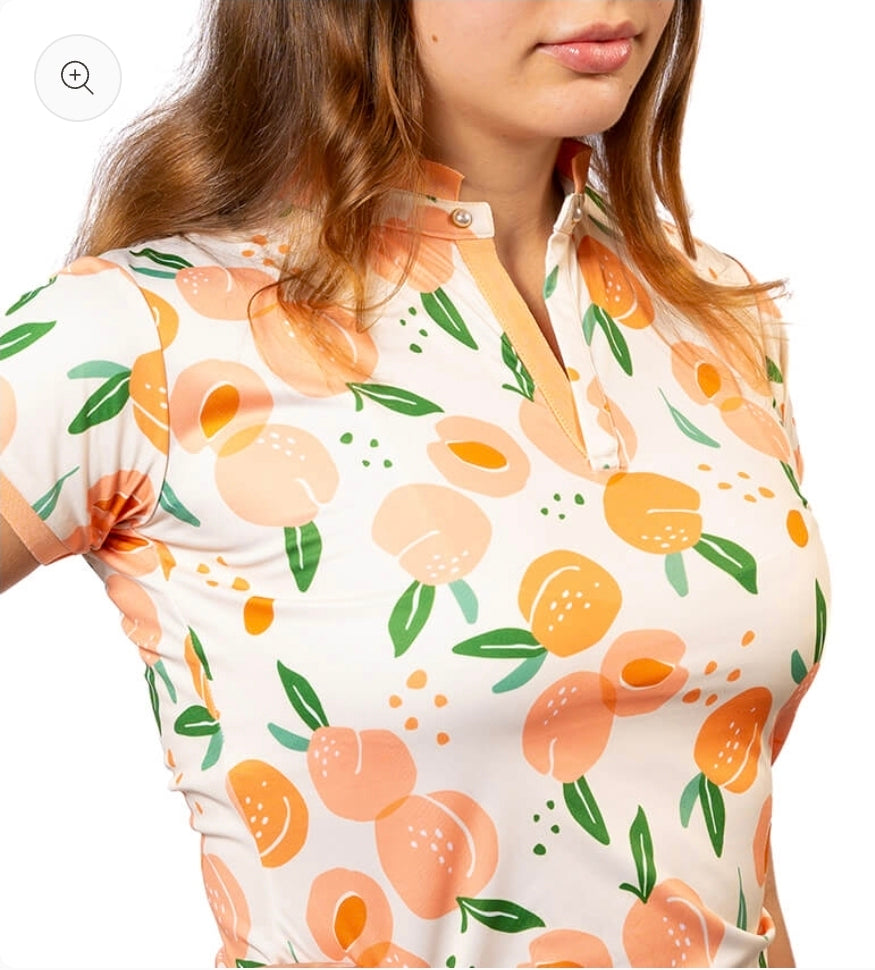 Spiced Equestrian Siren Dry-Fit Polo in Peachy (Women's)