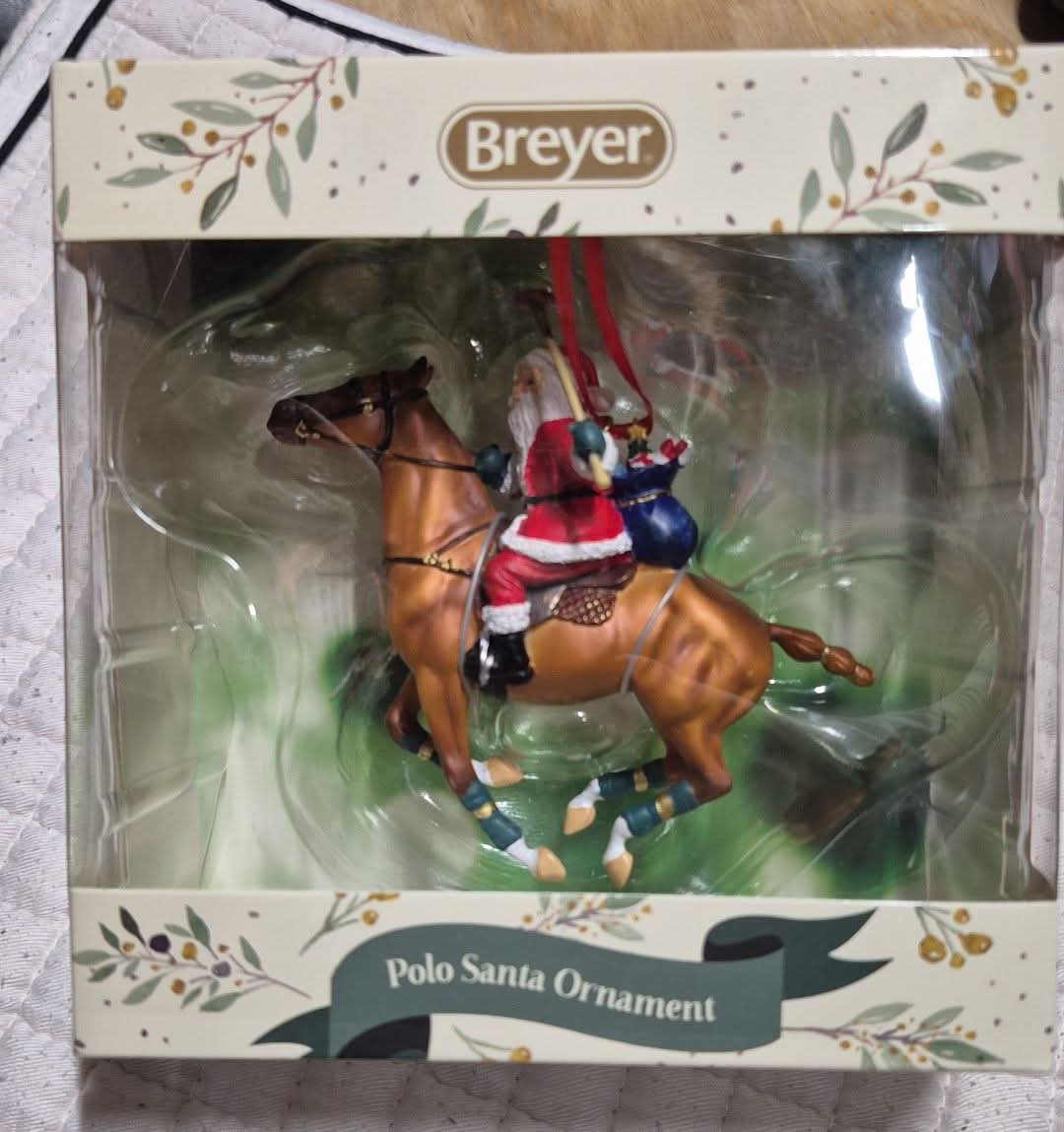Breyer-Polo Santa Ornament
