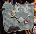 LeMieux Suede Dressage Pad/Bonnet Set (Sage)