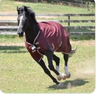 TuffRider Optimum 1680D Triple Weave Herringbone High Neck Medium Weight Turnout Blanket 220g